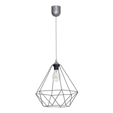 Lampa wisząca BASKET 1xE27/60W/230V szary