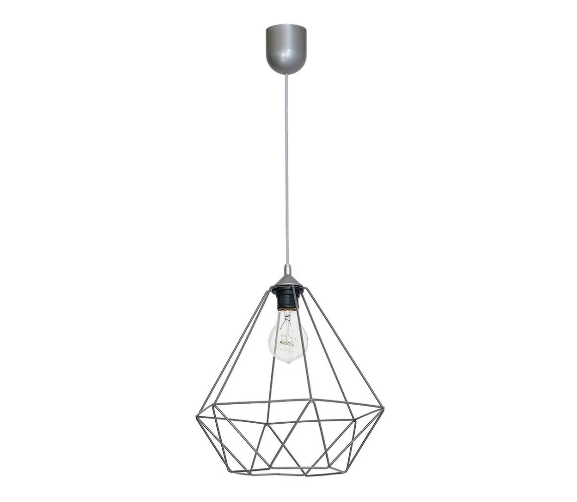 Lampa wisząca BASKET 1xE27/60W/230V szary