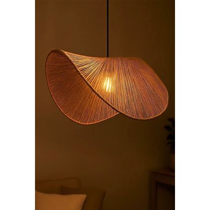 Lampa wisząca BOHO na lince 1xE27/40W/230V rafia