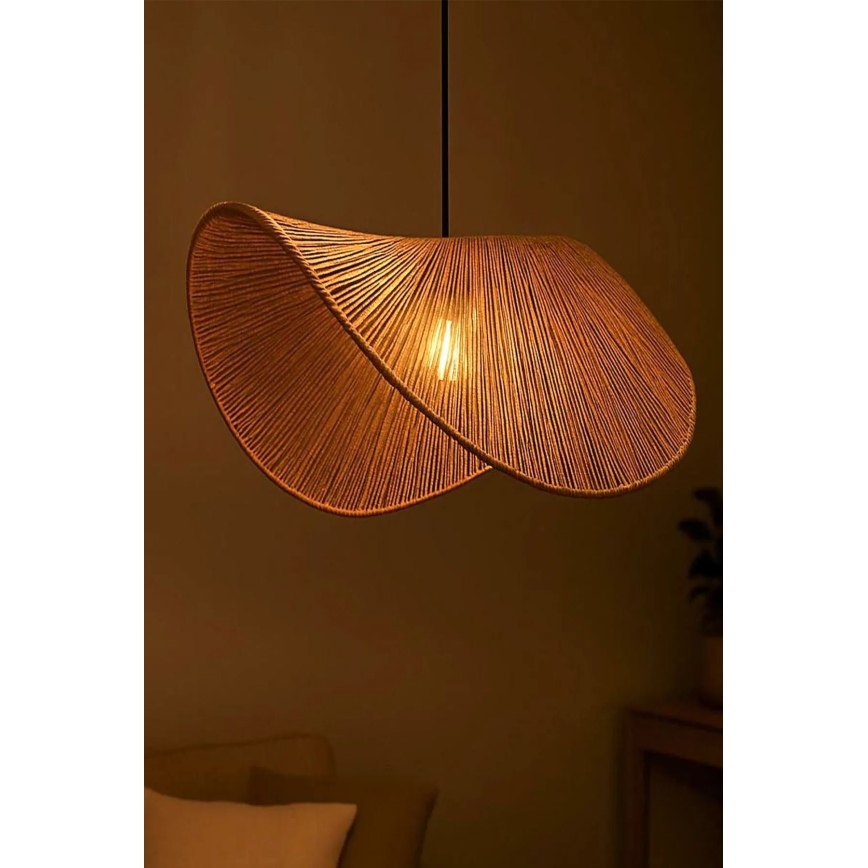 Lampa wisząca BOHO na lince 1xE27/40W/230V rafia