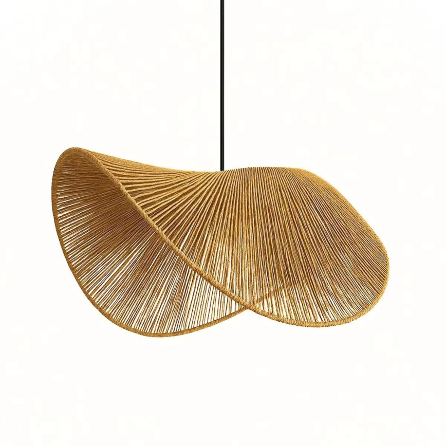 Lampa wisząca BOHO na lince 1xE27/40W/230V rafia