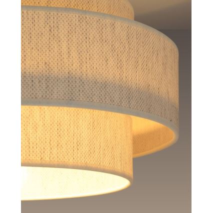 Lampa wisząca BOHO na lince 1xE27/60W/230V śr. 40 cm biała