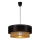 Lampa wisząca BORHO na lince 1xE27/60W/230V Ø 40 cm czarny/juta
