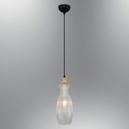 Lampa wisząca BOTTLE 1xE14/4W/230V przezroczysta