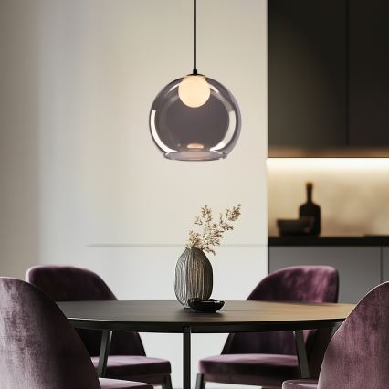 Lampa wisząca BRIN na przewodzie 1xG9/15W/230V dymowa czerń