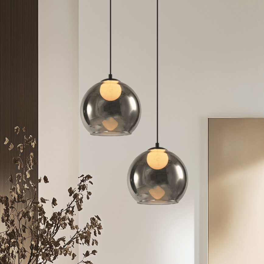 Lampa wisząca BRIN na przewodzie 1xG9/15W/230V dymowa czerń