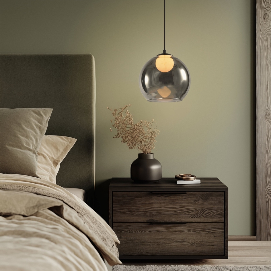 Lampa wisząca BRIN na przewodzie 1xG9/15W/230V dymowa czerń