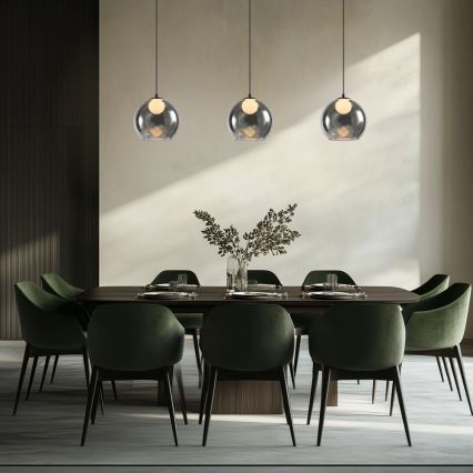 Lampa wisząca BRIN na przewodzie 1xG9/15W/230V dymowa czerń