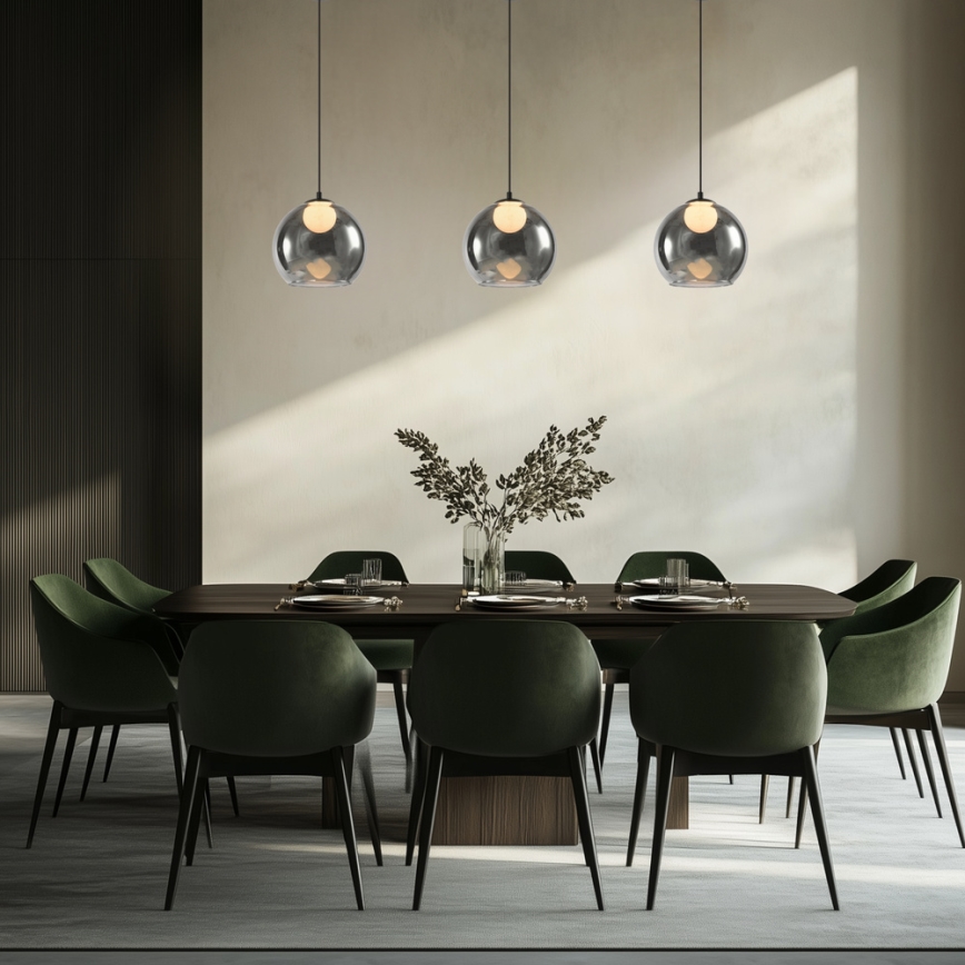 Lampa wisząca BRIN na przewodzie 1xG9/15W/230V dymowa czerń