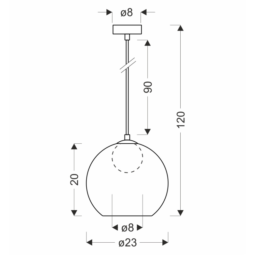 Lampa wisząca BRIN na przewodzie 1xG9/15W/230V dymowa czerń