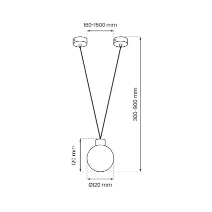 Lampa wisząca na linku CAPRI 1xG9/7W/230V