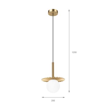 Lampa wisząca CHITA 1xG9/5W/230V złota