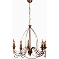 Lampa wisząca CLASSIC 5xE14/40W/230V w kolorze brązu