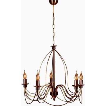 Lampa wisząca CLASSIC 5xE14/40W/230V w kolorze brązu