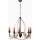 Lampa wisząca CLASSIC 5xE14/40W/230V w kolorze brązu