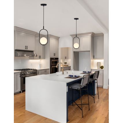 Lampa wisząca na linku CORDEL 1xG9/28W/230V czarna