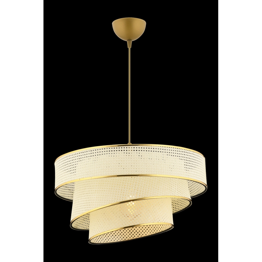 Lampa wisząca COUPER 1xE27/60W/230V biało-złota