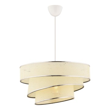 Lampa wisząca COUPER 1xE27/60W/230V biały/wykończenie lustrzane