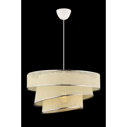 Lampa wisząca COUPER 1xE27/60W/230V biały/wykończenie lustrzane
