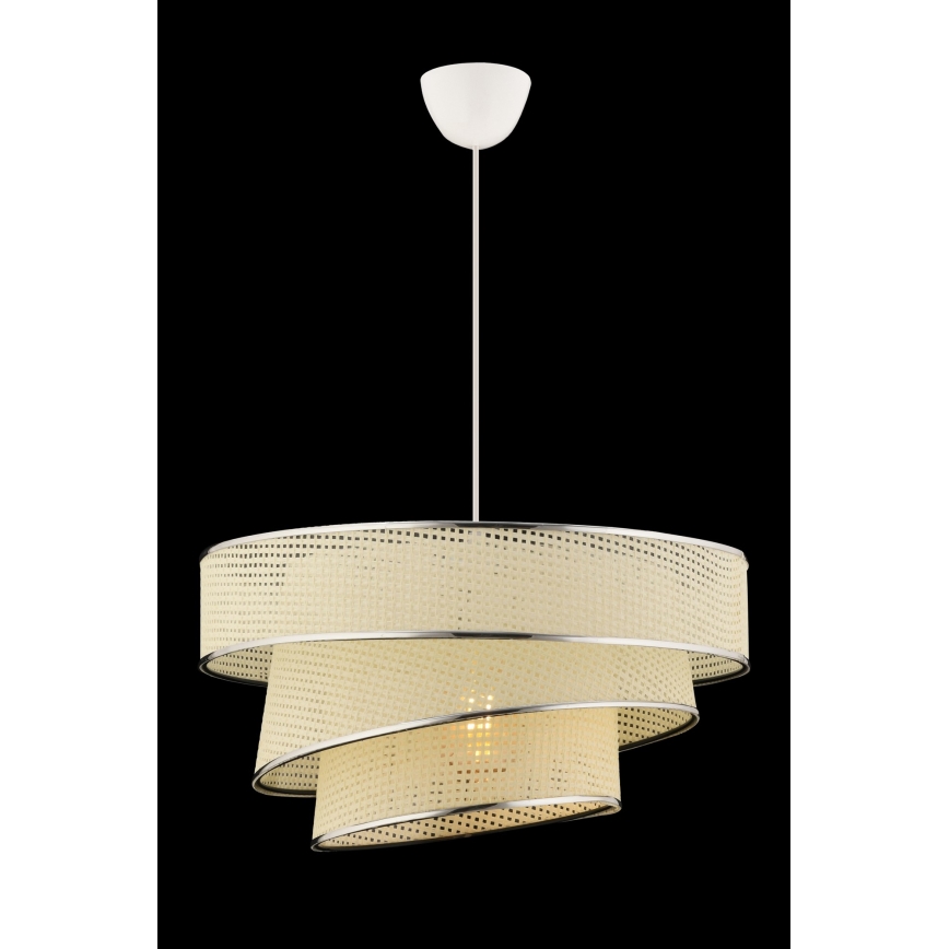Lampa wisząca COUPER 1xE27/60W/230V biały/wykończenie lustrzane