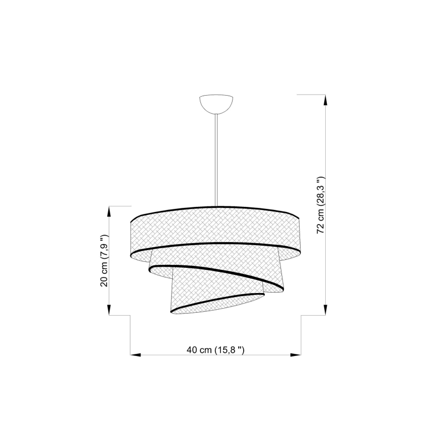 Lampa wisząca COUPER 1xE27/60W/230V biały/wykończenie lustrzane