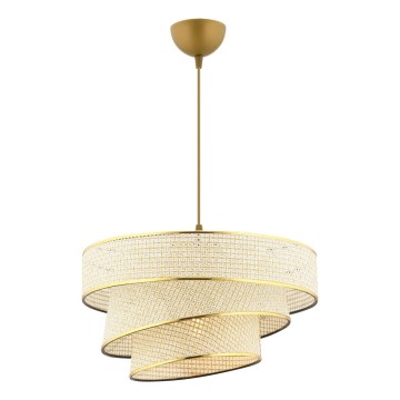 Lampa wisząca COUPER 1xE27/60W/230V kremowa/złota