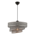 Lampa wisząca COUPER 1xE27/60W/230V szara/połysk chromowany