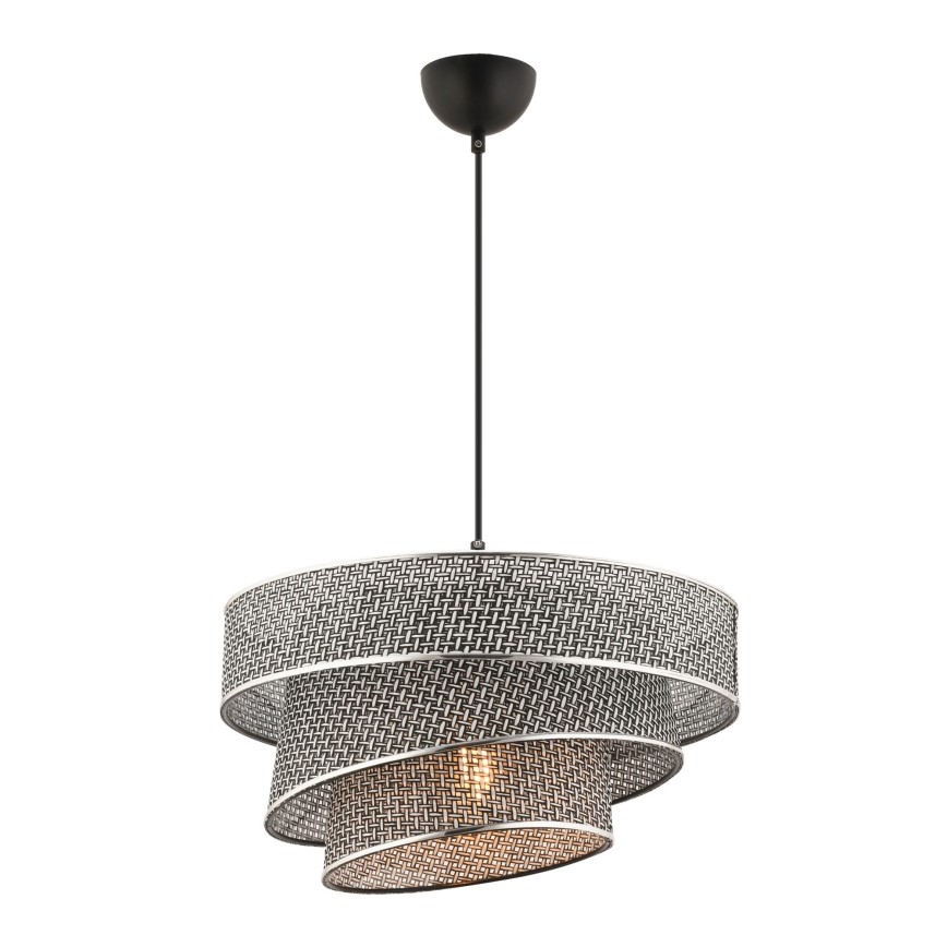 Lampa wisząca COUPER 1xE27/60W/230V szara/połysk chromowany