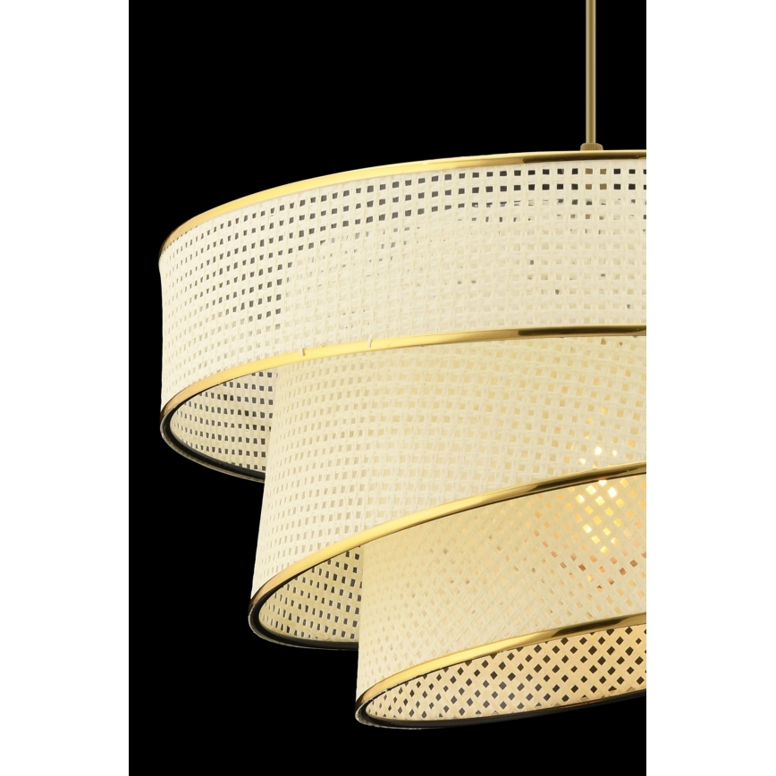 Lampa wisząca COUPER na lince 1xE27/60W/230V biała/złota