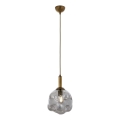 Lampa wisząca CRUMPLED 1xE27/40W/230V brązowa/smoke