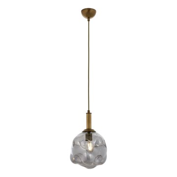 Lampa wisząca CRUMPLED 1xE27/40W/230V brązowa/smoke