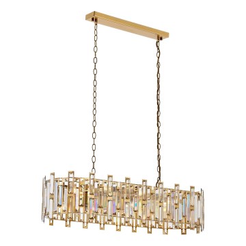 Lampa wisząca CRYSTALLINE 13xE14/40W/230V złota