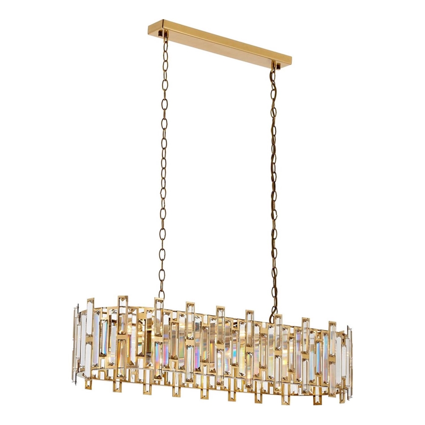 Lampa wisząca CRYSTALLINE 13xE14/40W/230V złota