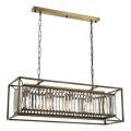 Lampa wisząca CRYSTALLINE 4xE27/6W/230V brązowa