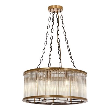 Lampa wisząca CRYSTALLINE 8xE27/40W/230V brązowa