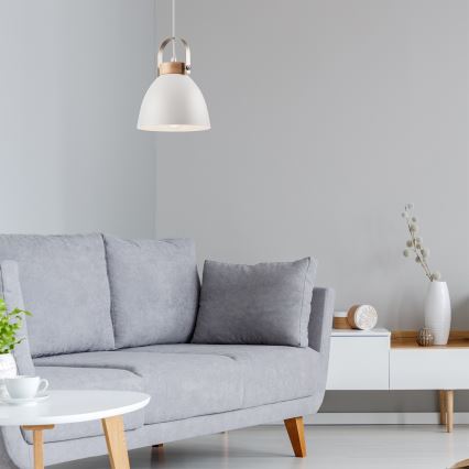 Lampa wisząca na linku DANIELLE 1xE27/60W/230V buk