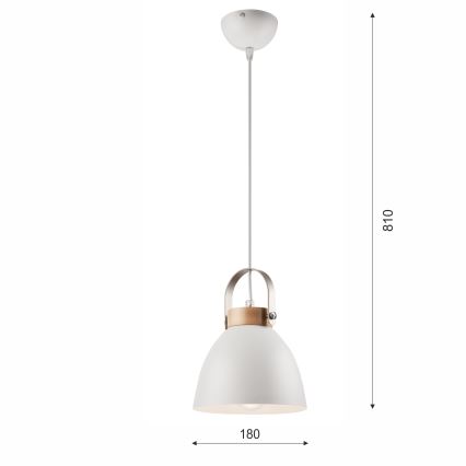 Lampa wisząca na linku DANIELLE 1xE27/60W/230V buk
