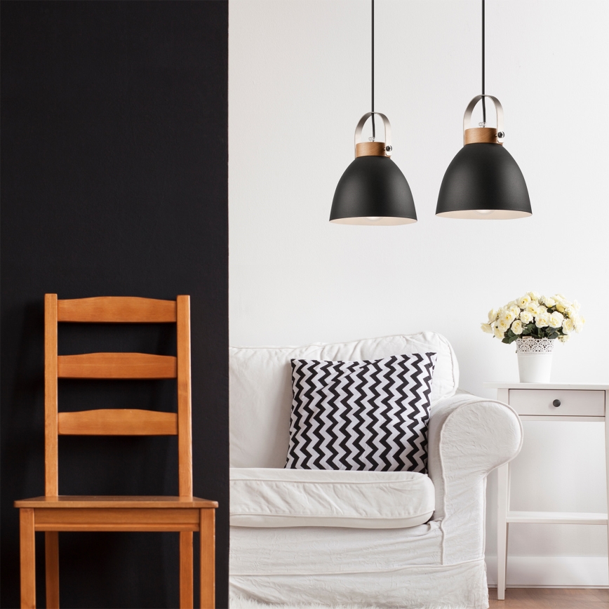 Lampa wisząca na linkach DANIELLE 2xE27/60W/230V buk