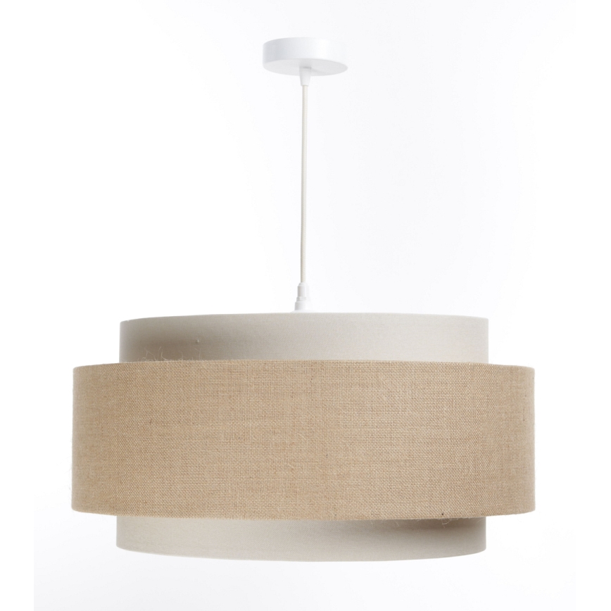 Lampa wisząca na linkę DOBLO 1xE27/60W/230V beżowy/kremowy