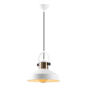 Lampa wisząca DODO 1xE27/40W/230V biała/brązowa