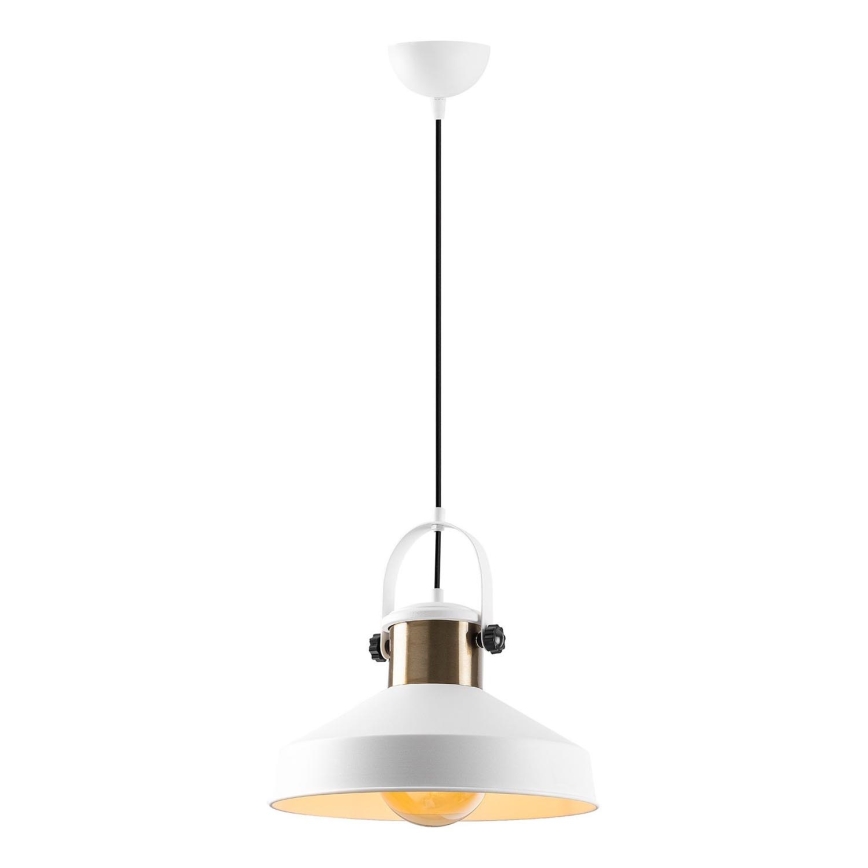 Lampa wisząca DODO 1xE27/40W/230V biała/brązowa