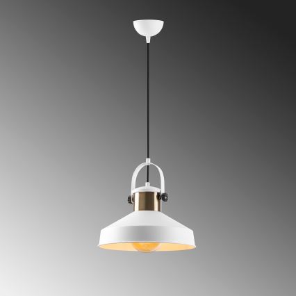 Lampa wisząca DODO 1xE27/40W/230V biała/brązowa