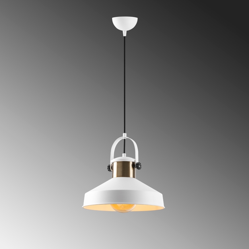 Lampa wisząca DODO 1xE27/40W/230V biała/brązowa