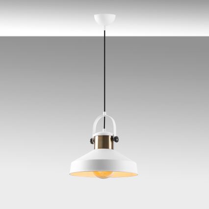 Lampa wisząca DODO 1xE27/40W/230V biała/brązowa