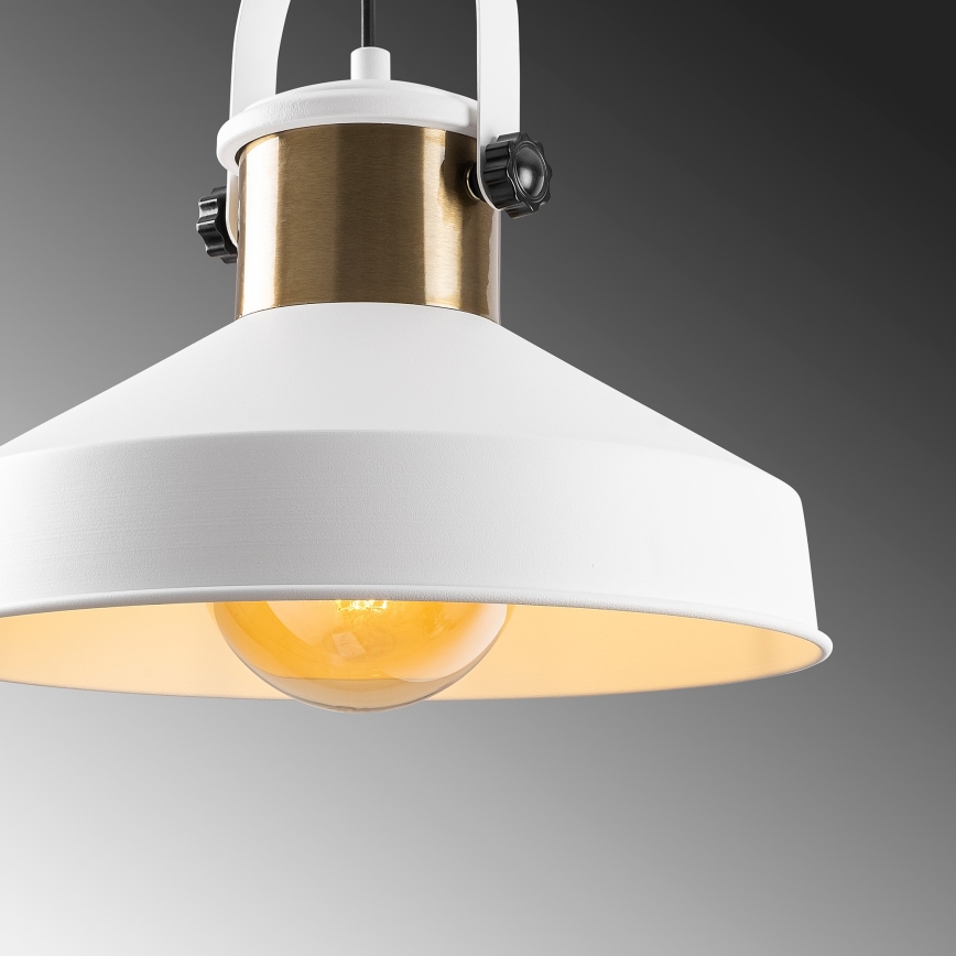 Lampa wisząca DODO 1xE27/40W/230V biała/brązowa
