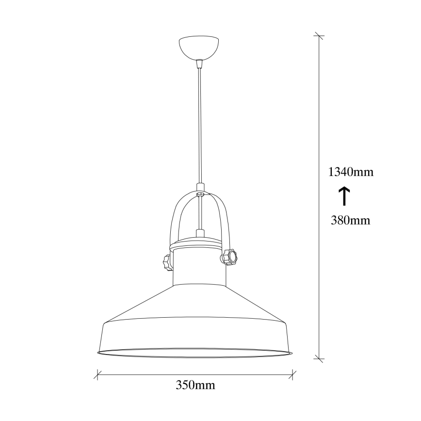 Lampa wisząca DODO 1xE27/40W/230V biała/brązowa