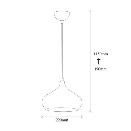 Lampa wisząca DODO 1xE27/40W/230V, biała