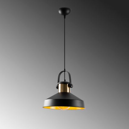 Lampa wisząca DODO 1xE27/40W/230V czarna/brązowa