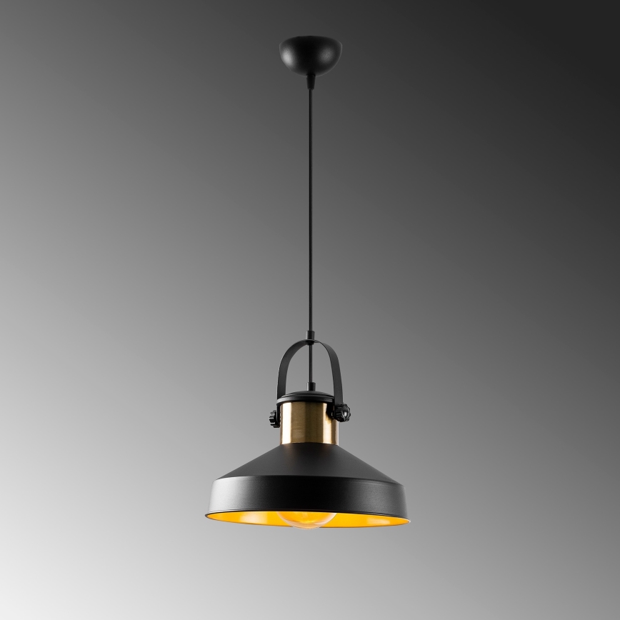 Lampa wisząca DODO 1xE27/40W/230V czarna/brązowa
