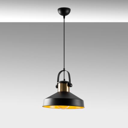 Lampa wisząca DODO 1xE27/40W/230V czarna/brązowa